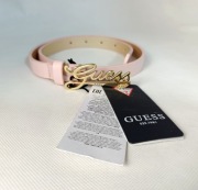 Guess Pasek Damski Nowy Jasny Róż Logo Premium Wąski 2 Pink Gold Nowy 