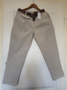 Spodnie damskie sztruksowe beżowe