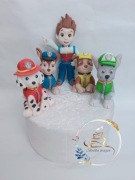 Figurki psi patrol ręcznie wykonane z masy cukrowej  Saracino 