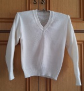 Biały sweter z długim rękawem rozmiar 34/36