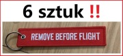 [6 x] Zawieszka * Remove Before Flight * CZERWONA* (HAFT) 100% QUALITY