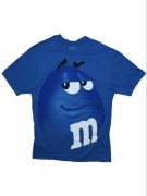 Niebieska Koszulka M&MS Nadruk Retro