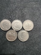 5x 50 groszy 1995r.