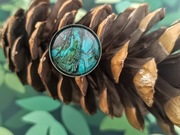 Vaecordia - pierścionek, pierścień 25mm artystyczny malowany akwarelami