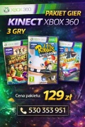 Pakiet gier Kinect  Xbox 360 zestaw 3 gry