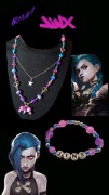 Zestaw naszyjnik i bransoletka Jinx z Arcane I League of Legends