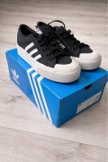 Czarne sneakersy trampki na grubej podeszwie Adidas nizza platform 38