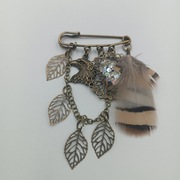 Broszka Żywica Orle gniazdo Rękodzieło   