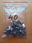 Żabki z haczykiem metalowe do firanek zasłon ręczników itp 40sztuk