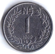 URUGWAJ 1 peso 1989, KM# 95, UNC