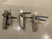 Zestaw 3 x klamki do drzwi wewnętrznych pokojowych srebro patyna