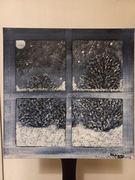 Obraz Spóźniony odlot zimą 40x40 akryl