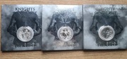 Komplet Srebrnych Monet Knights of the past 2021-2023, 3x-1-uncja