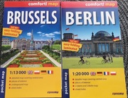 Berlin, Bruksela. 2 Mapy laminowane. 