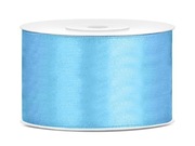 Tasiemka satynowa, błękit, 38mm/25m