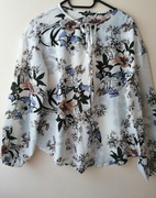 Bluzka kwiaty s/m biala shein 
