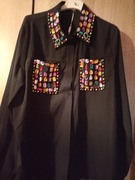 Piękna koszula z kamieniami kolorowymi m/l