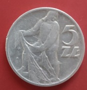 Moneta 5 złotych 1958 r. rybak