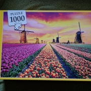 Nowe Puzzle 1000 - kwiaty i wiatraki