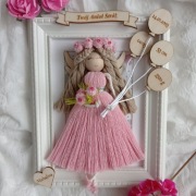 Metryczka makrama rękodzieło 