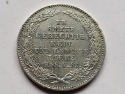 1/6 talara 1854 Saksonia Śmierć Króla Fryderyka Augusta I