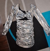 Sukienka wieczorowa srebrna roz. M