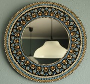 RĘCZNIE MALOWANE LUSTRO,RĘKODZIEŁO,MANDALA DOT ART