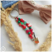 Breloczek z lemoniadą truskawkową, mini napój, słodka biżuteria, lemoniada