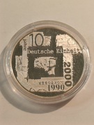 Medal numizmat10 lat zjednoczenia niemiec 1990/2000 srebro 35mm.