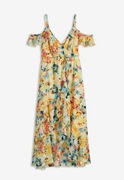 SUKIENKA SZYFONOWA MIDI KWIAT