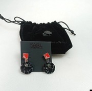Karl Lagerfeld Kolczyki Damskie Bold Color Block ER Czarne Oryginalne