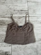 Brązowy top gorsetowy
