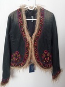 Ted Baker kurtka damska jeansowa marynarka żakiet haft z haftem 34/36 nowa