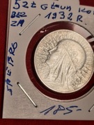 103#N 5 ZŁ GŁOWA KOBIETY 1932 ROK BEZ ZM ORGINAŁ ŁADNY STAN ZACHOWANIA.