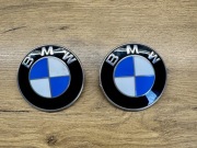 BMW znaczek logo maska klapa przód tył KOMPLET 