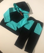 Nowy czarno-miętowy dresik R 98