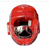 Kask do Taekwondo z szybą Fighting Empire czerwony