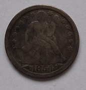 Seated Liberty Dime 1854