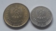 III RP-- zestaw 2  monet o nominale 5 i10 gr  z 2021r