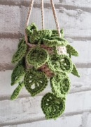 Monstera na szydełku – dekoracja ścienna / boho / handmade