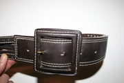 brązowy pasek damski eko skóra używany dł 104cm +gratis