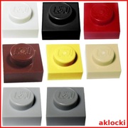 LEGO 3024 PŁYTKA 1x1 biały czarny c.czerwony brązowy szary żółty Tan  2 szt