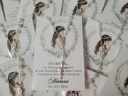 Różaniec podziękowanie dla gości komunia chrzest personalizacja