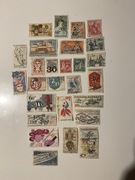 Zestaw oryginalnych znaczków Czechosłowacja (ok. 1940–1980)
