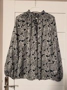Bluzka elegancka białe wzory 48 50 