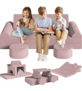 Sofa do zabawy, sofa dziecięca, 14-częściowa modułowa sofa dziecięca