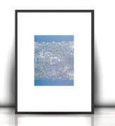 srebrno granatowy plakat A4, mały plakat do domu