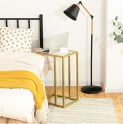 Hoobro stolik boczny złoto szkło 40x30 cm