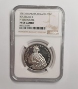 200 złotych 1981 Bolesław II Śmiały półpostać  PRÓBA, nikiel NGC PF68 CAMEO