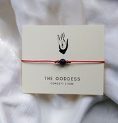 Czerwona bransoletka z ametystem, hematytami